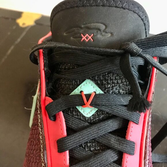 Nike Lebron Pink Diamond Collection XX 20 Night Maroon Sneakers, Size 7 Y Youth - Picture 9 of 9